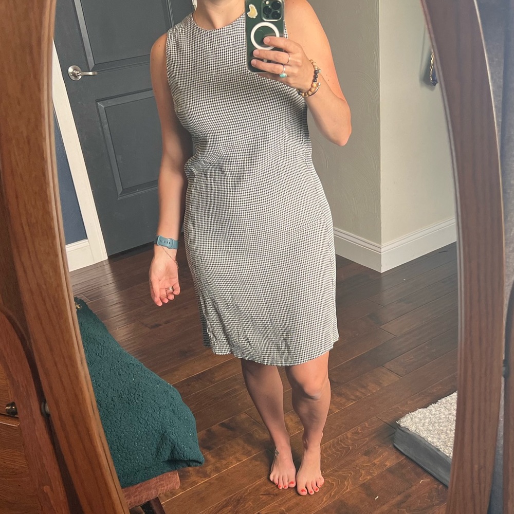 Vintage 90s black and white checked dress